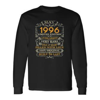 26Th Birthday 26 Years Old Retro Vintage May 1996 Birthday Party Long Sleeve T-Shirt T-Shirt | Mazezy