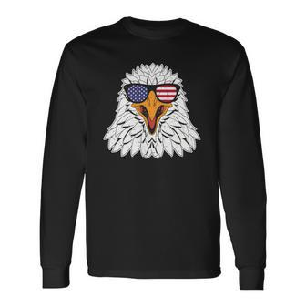 4Th Of July Eagle Patriotic American Flag Cute Eagle Long Sleeve T-Shirt T-Shirt | Mazezy