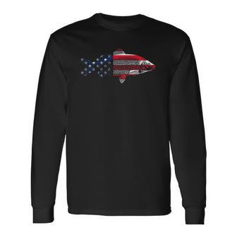 4Th Of July Fishing American Flag River Lake Long Sleeve T-Shirt T-Shirt | Mazezy CA