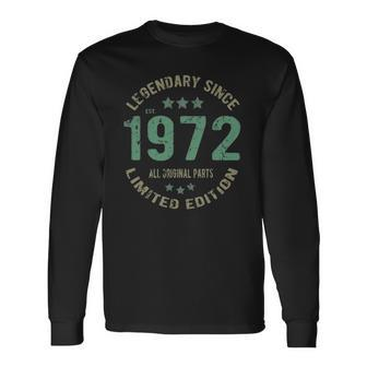 50 Years Old Bday Legend Since 1972 Vintage 50Th Birthday Long Sleeve T-Shirt T-Shirt | Mazezy