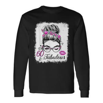 60 & Fabulous Since 1962 Birthday Queen 60 Years Old Diamond Long Sleeve T-Shirt - Seseable
