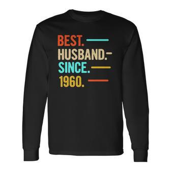 62Nd Wedding Anniversary Best Husband Since 1960 Husband Long Sleeve T-Shirt - Thegiftio UK