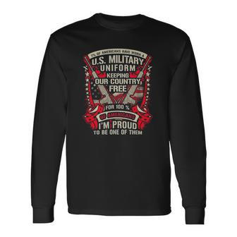 7 Of Americans Have Worn A Us Military Uniform Long Sleeve T-Shirt T-Shirt | Mazezy