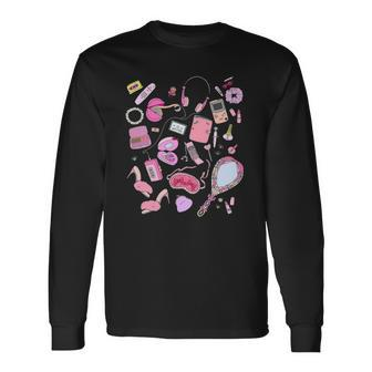 90S Styles Pink Nostalgia Graphic Long Sleeve T-Shirt | Mazezy