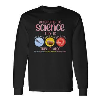 According To Science This Is Pro Choice Reproductive Rights Long Sleeve T-Shirt T-Shirt | Mazezy
