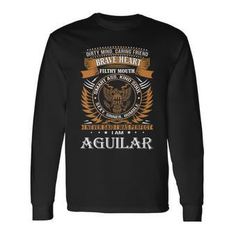 Aguilar Name Aguilar Brave Heart Long Sleeve T-Shirt - Seseable