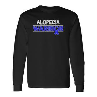 Alopecia Warrior Hair Loss Awareness Ribbon Long Sleeve T-Shirt T-Shirt | Mazezy