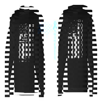 Als Awareness Blue Ribbon Us America Flag 2022 Long Sleeve T-Shirt T-Shirt | Mazezy