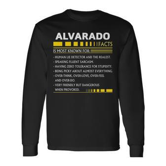 Alvarado Name Alvarado Facts V2 Long Sleeve T-Shirt - Seseable