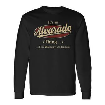 Alvarado Shirt Personalized Name Shirt Name Print Shirts Shirts With Name Alvarado Long Sleeve T-Shirt - Seseable
