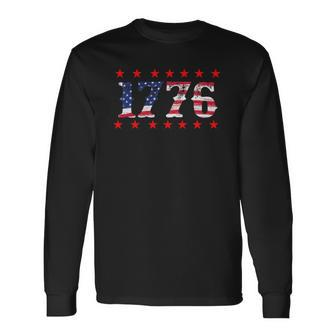 American Flag Usa United States America Independence Long Sleeve T-Shirt T-Shirt | Mazezy