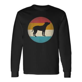 American Staffordshire Terrier Dog Vintage Retro Amstaff Long Sleeve T-Shirt T-Shirt | Mazezy