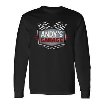 Andys Garage Car Guy My Tools My Rules Long Sleeve T-Shirt - Thegiftio UK