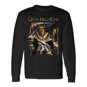 Anti Joe Biden Ultra Maga The Return Of The Great Maga King Unisex Long Sleeve | Favorety