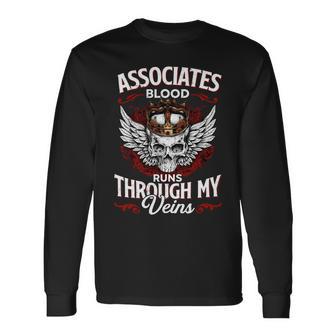 Associates Blood Runs Through My Veins Name V2 Long Sleeve T-Shirt - Monsterry UK