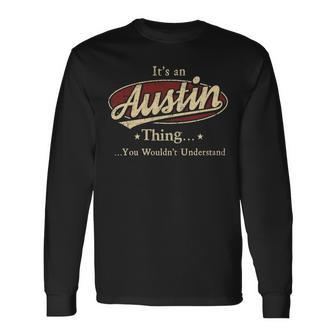 Austin Shirt Personalized Name Shirt Name Print Shirts Shirts With Name Austin Long Sleeve T-Shirt - Seseable