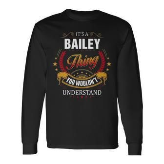 Bailey Shirt Crest Bailey Shirt Bailey Clothing Bailey Tshirt Bailey Tshirt For The Bailey Long Sleeve T-Shirt - Seseable