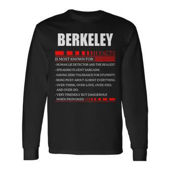 Berkeley Fact Fact Shirt Berkeley Shirt For Berkeley Fact Long Sleeve T-Shirt - Seseable