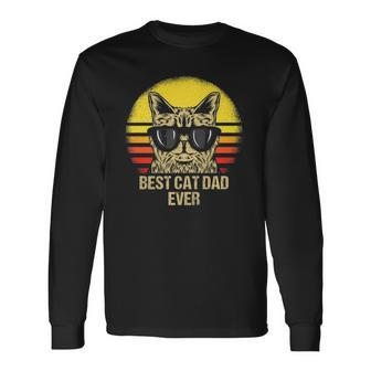 Best Cat Dad Ever Fathers Day Cat Daddy Long Sleeve T-Shirt T-Shirt | Mazezy
