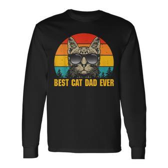 Best Cat Dad Ever For Dad On Fathers Day Cat Daddy Long Sleeve T-Shirt - Seseable