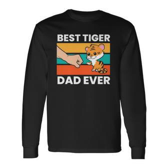 Best Tiger Dad Ever Happy Fathers Day V2 Long Sleeve T-Shirt - Thegiftio