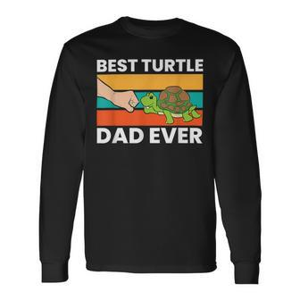 Best Turtle Dad Ever Love Sea Turtles Long Sleeve T-Shirt - Seseable