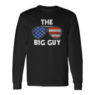The Big Guy Joe Biden Sunglasses Red White And Blue Big Boss Long Sleeve T-Shirt T-Shirt | Mazezy