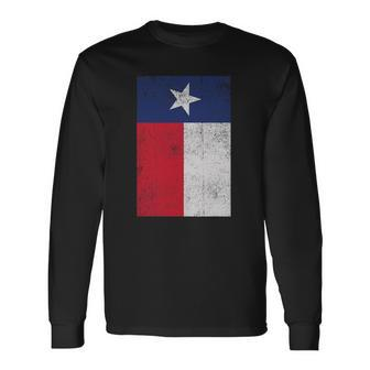 Big Texas Distressed Flag Of Texas Long Sleeve T-Shirt - Thegiftio UK