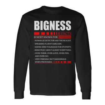 Bigness Fact Fact Shirt Bigness Shirt For Bigness Fact Long Sleeve T-Shirt - Seseable