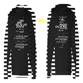 Black Father Noun Black King A Hardworking Intelligent Male Of African Heritage Who Is A Noble Long Sleeve T-Shirt - Thegiftio