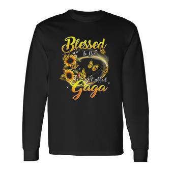 Blessed To Be Called Gaga Sunflower Lovers Grandma Long Sleeve T-Shirt T-Shirt | Mazezy AU