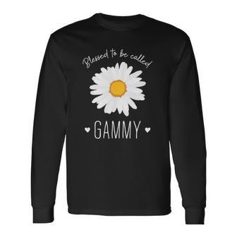 Blessed To Be Called Gammy Cute Daisy Flower Long Sleeve T-Shirt T-Shirt | Mazezy