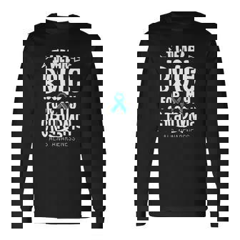 Blue Ribbon For Grandma Disease Als Awareness Cure Long Sleeve T-Shirt T-Shirt | Mazezy