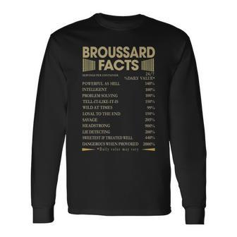 Broussard Name Broussard Facts Long Sleeve T-Shirt - Seseable