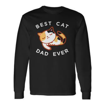 Calico Cat Dad Best Kitty Father Ever Tee Long Sleeve T-Shirt T-Shirt | Mazezy