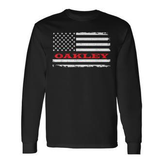 California American Flag Oakley Usa Patriotic Souvenir Long Sleeve T-Shirt - Seseable