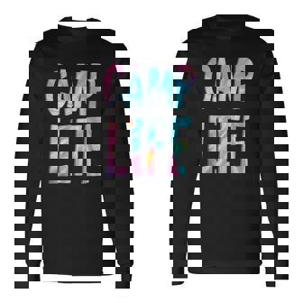 Camp Life Tie-Die Summer Top For Girls Summer Camp Tee Long Sleeve T-Shirt - Thegiftio