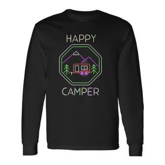 Camper Tee Happy Camping Lover Camp Vacation Long Sleeve T-Shirt T-Shirt | Mazezy CA