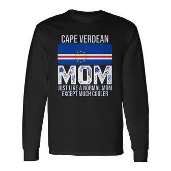 Cape Verdean Mom Cape Verde Flag For Long Sleeve T-Shirt T-Shirt | Mazezy