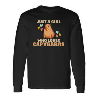 Capybara South America Rodent Capybara Long Sleeve T-Shirt T-Shirt | Mazezy