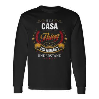 Casa Shirt Crest Casa Shirt Casa Clothing Casa Tshirt Casa Tshirt For The Casa Long Sleeve T-Shirt - Seseable