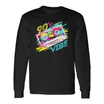 Cassette Tape Party Retro 90S Music Costume 90S Vibe Long Sleeve T-Shirt - Thegiftio UK