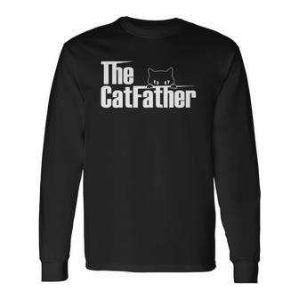 The Catfather Cute Cat Father Long Sleeve T-Shirt T-Shirt | Mazezy