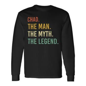 Chad Name Shirt Chad Name Long Sleeve T-Shirt - Monsterry