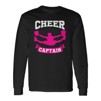 Cheer Captain Cheerleader Cheerleading Lover Long Sleeve T-Shirt T-Shirt | Mazezy