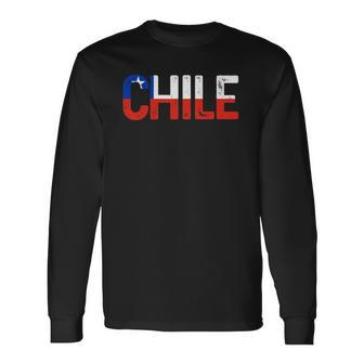 Chile Chilean Flag Vintage Pride Long Sleeve T-Shirt T-Shirt | Mazezy