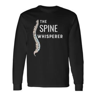 Chiropractic Spine Whisperer Chiropractor Long Sleeve T-Shirt - Thegiftio UK