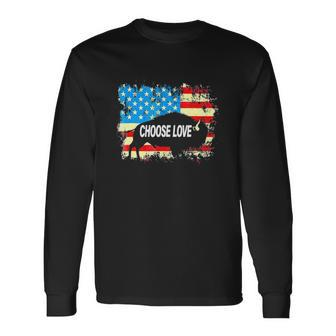 Choose Love Bills American Flag Long Sleeve T-Shirt T-Shirt | Mazezy