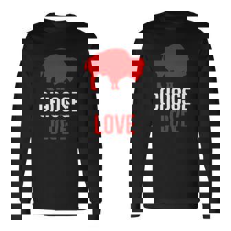 Choose Love Buffalo Stop Hate End Racism V2 Long Sleeve T-Shirt - Thegiftio