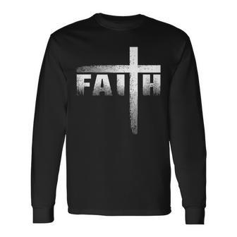 Christian Faith & Cross Christian Faith & Cross Long Sleeve T-Shirt T-Shirt | Mazezy AU